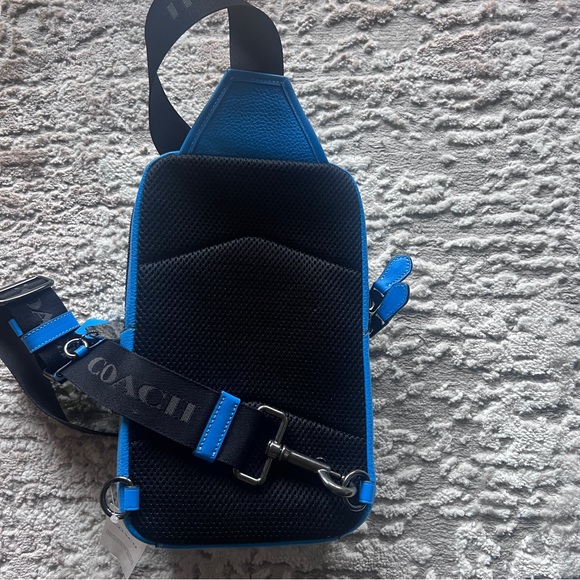 Coach Sullivan Pack Crossbody Mens Bag Electric Blue - Picture 9 of 10